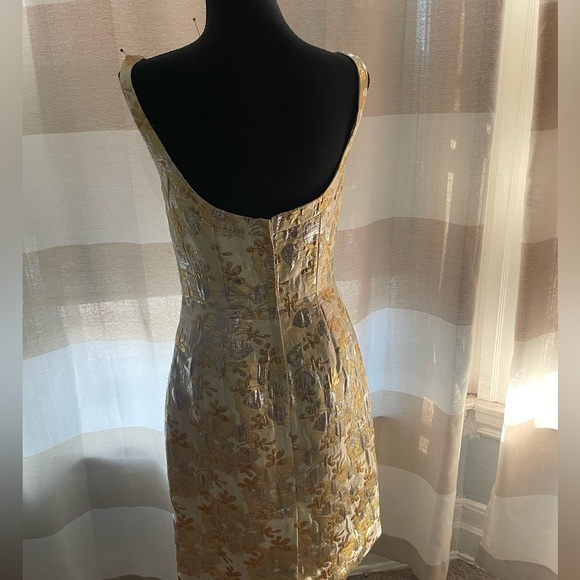 J Crew Collection Gold and Silver Metallic cocktail dress - Picture 4 of 13